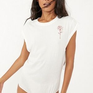 NWT Free People Go-To Graphic Bodysuit. Size XS.